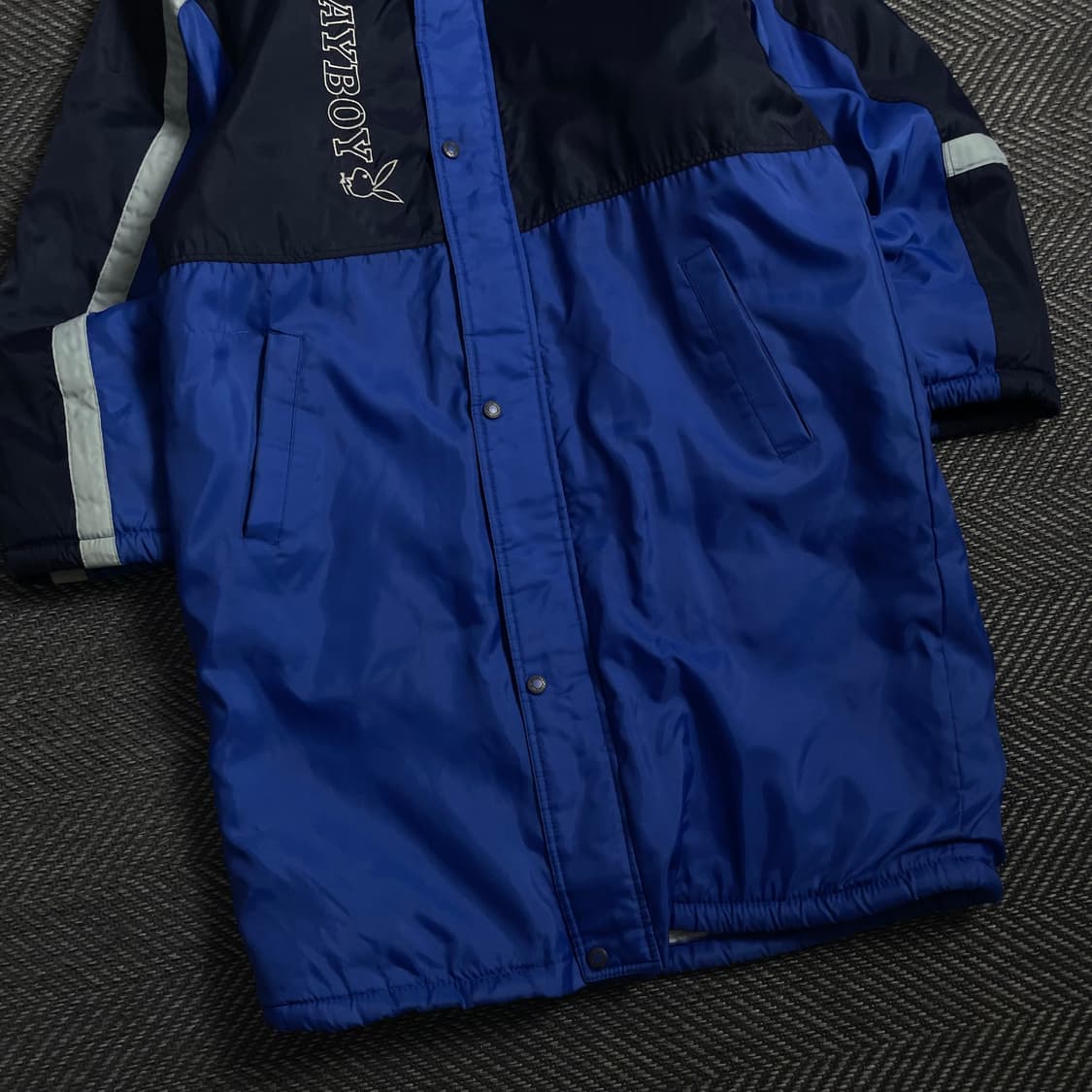 90s 플레이보이 빅로고 벤치코트 돕바 롱 점퍼o 4578 상품이미지4