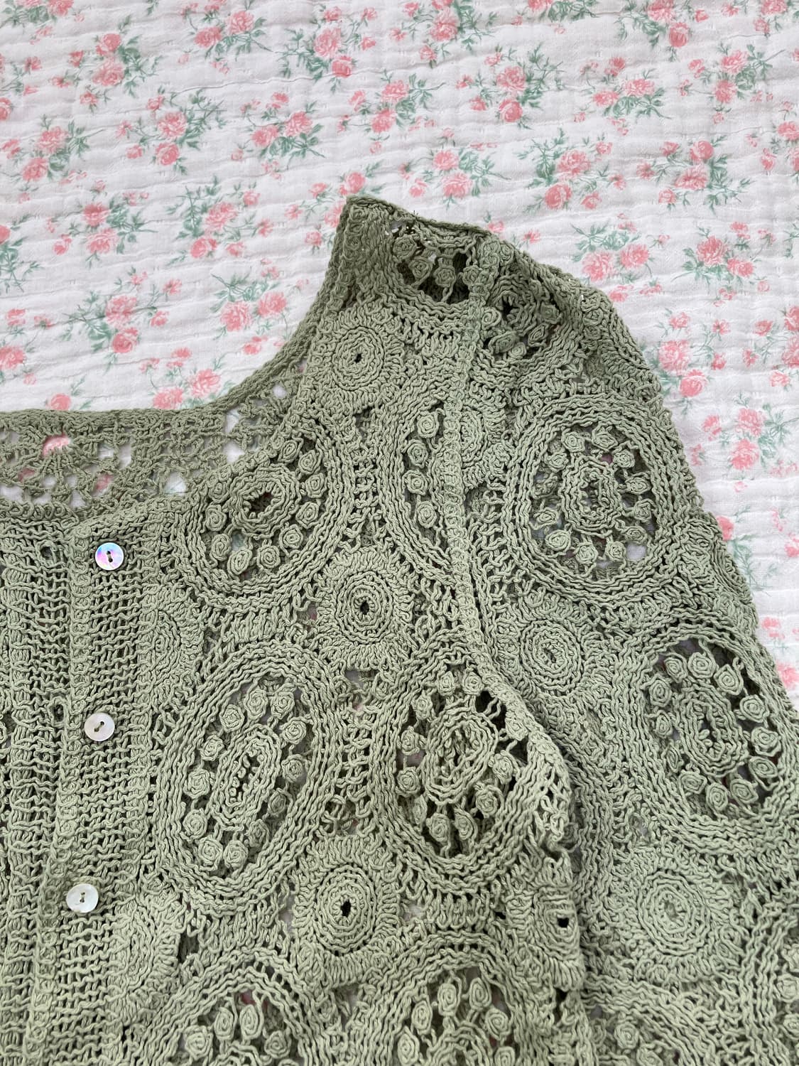 빈티지 민트 크로셰 볼레로 가디건 1119 모리걸 y2k 스트릿 갸루 펑 상품이미지7