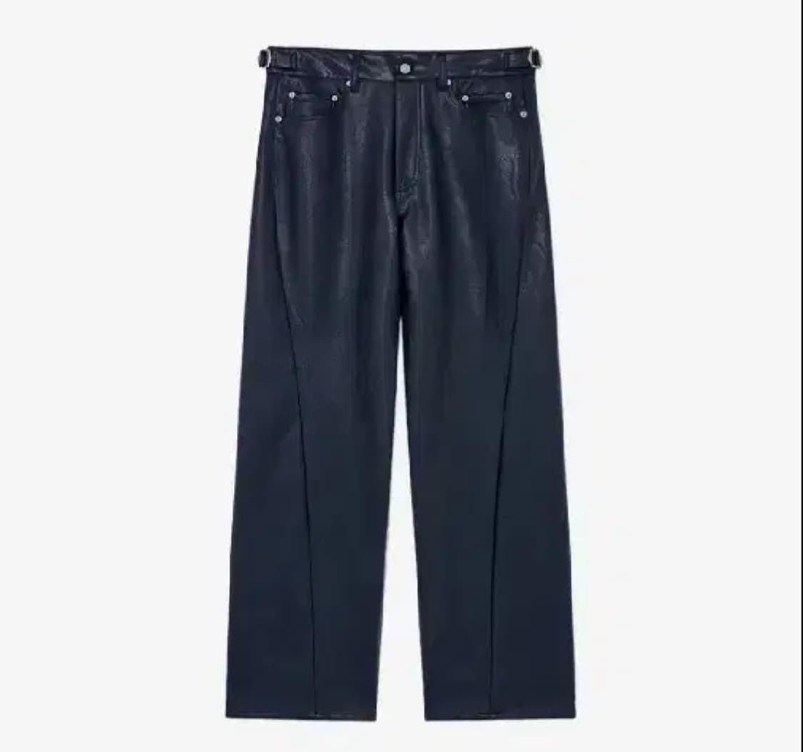 알렌느 레더 팬츠 네이비 2사이즈 상품이미지1