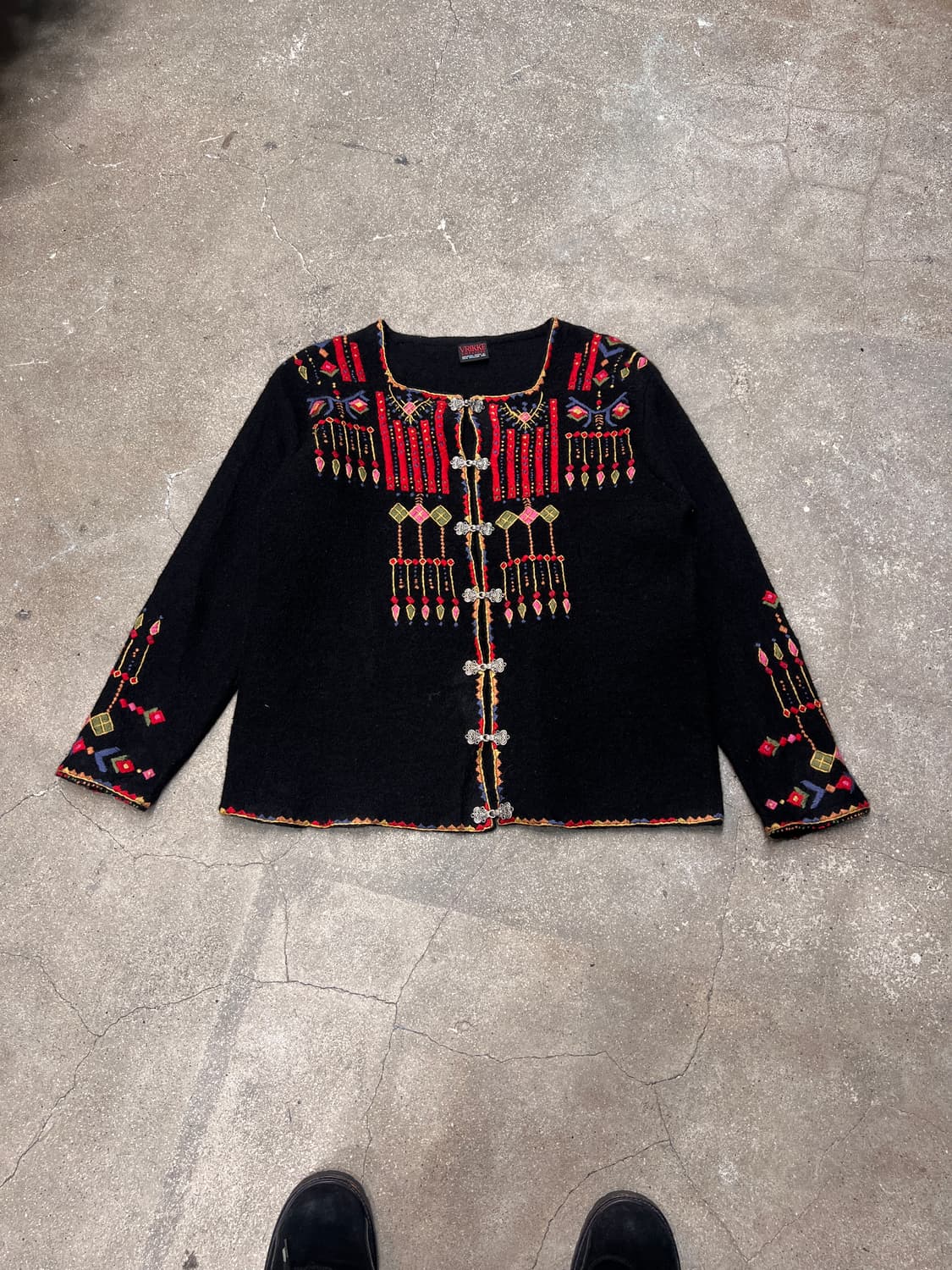 에스닉 자수 울 가디건 상품이미지1