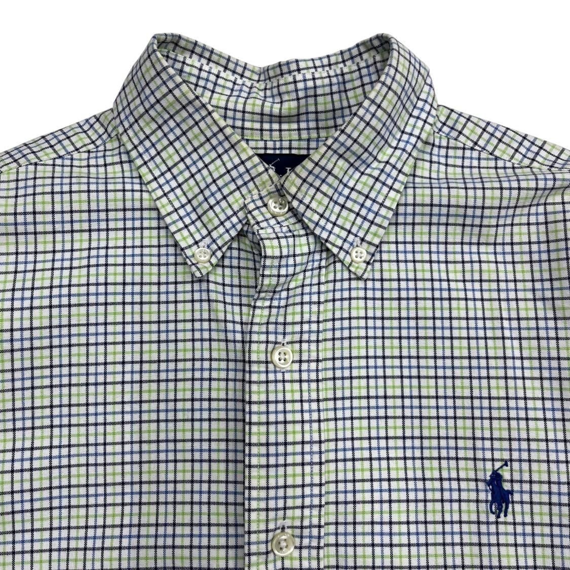 폴로 랄프로렌 블루포니 연두 체크 셔츠 상품이미지4