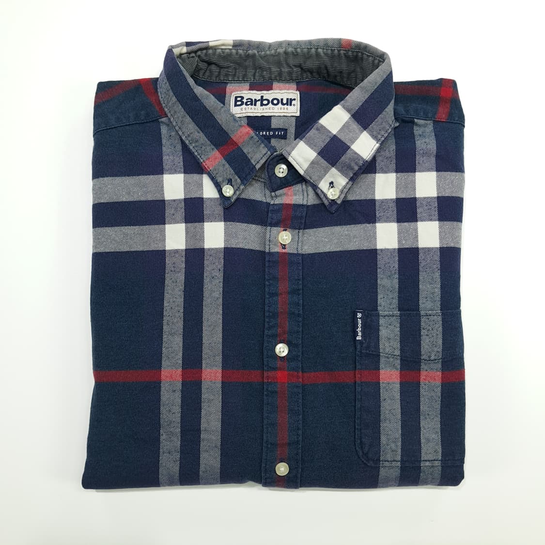 CN673 L 바버 클래식 블랙워치 타탄체크 플란넬 긴팔 셔츠 남방 상품이미지8