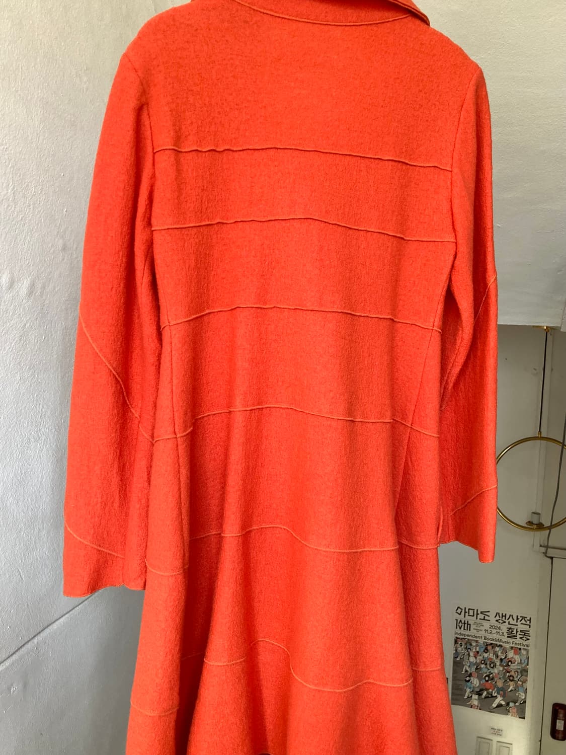 울 100% 언발란스 오렌지 패치 자켓 상품이미지5