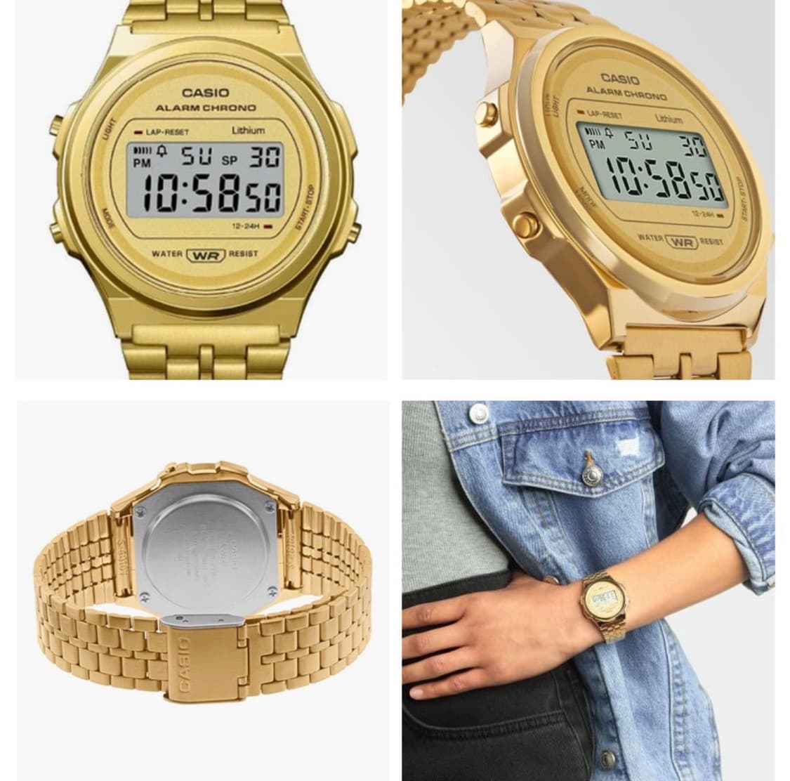 카시오 라운드 메탈 디지털 시계 새상품  상품이미지4