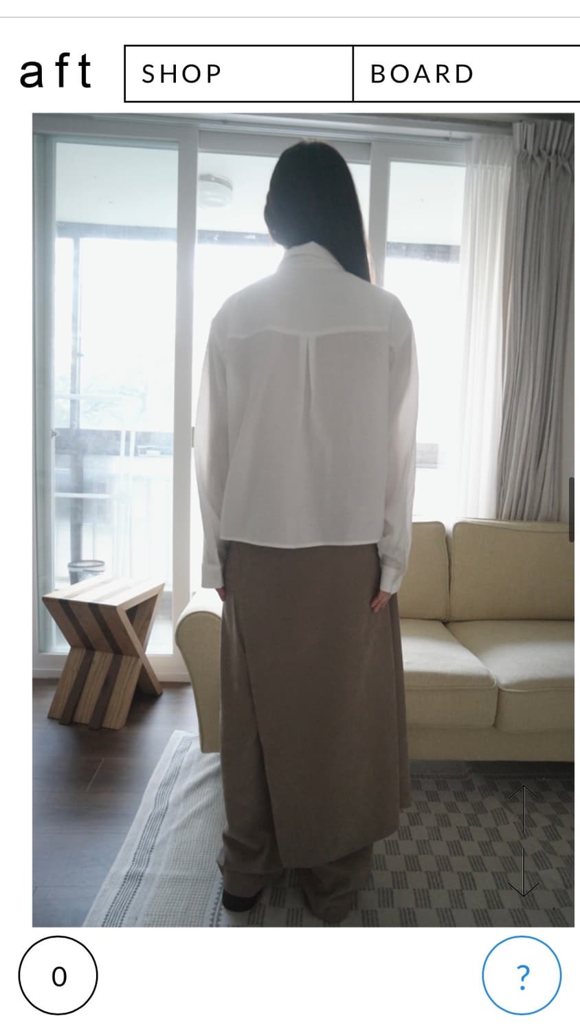 애프터먼데이 랩 스커트 팬츠 베이지 상품이미지2