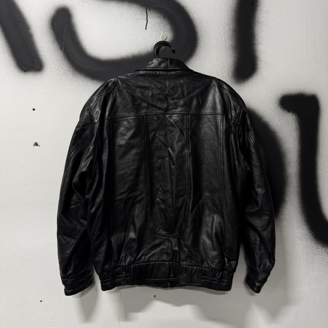 VTG 빈티지 100% 쉽스킨 양가죽 레더 봄버 자켓 상품이미지2