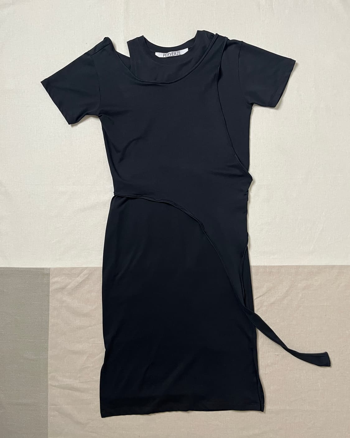퍼버즈 레이어드 롱 원피스 perverze layered dress 상품이미지4