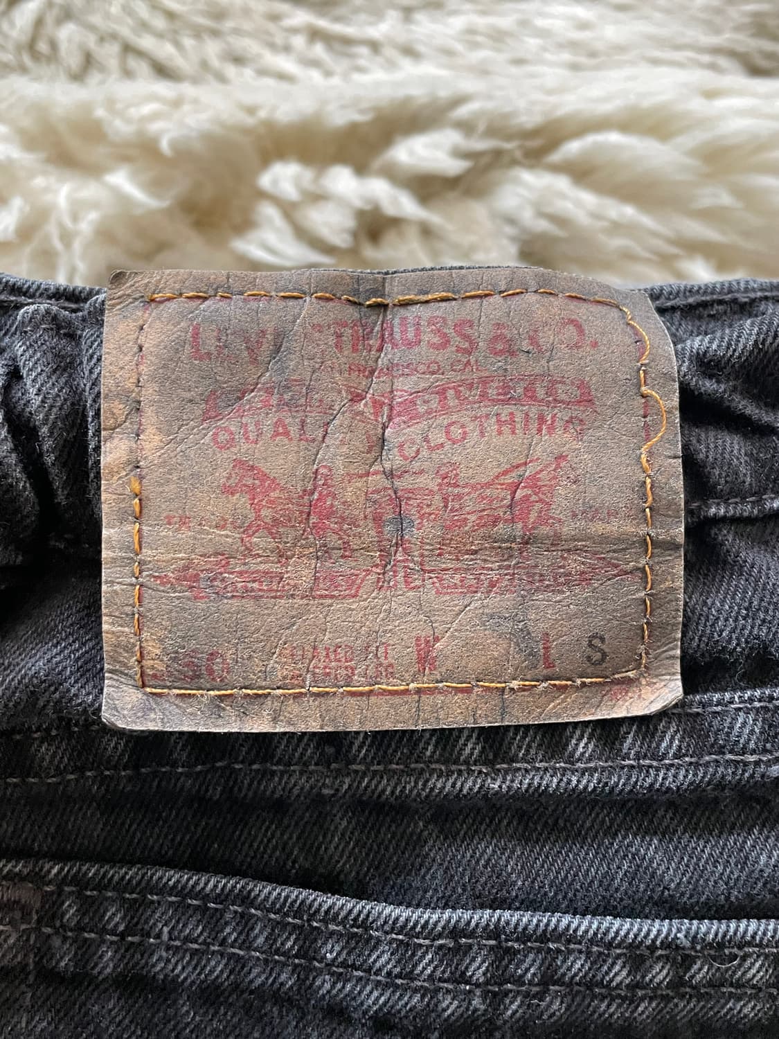 리바이스550 블랙 데님 팬츠 상품이미지2