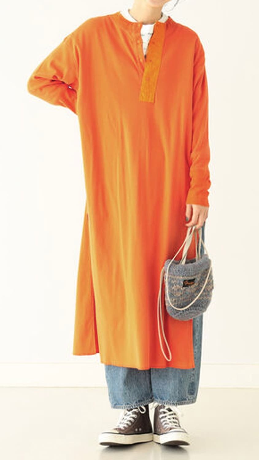 Beamsboy henry neck dress 상품이미지5