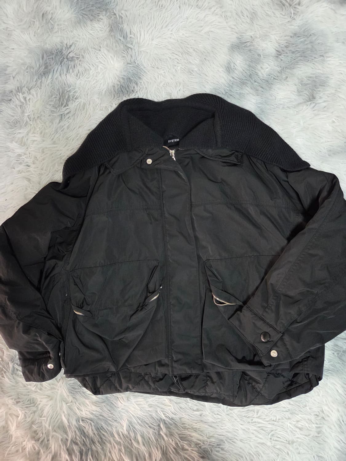 SYSTEM 시스템 블랙 패딩 점퍼 상품이미지2