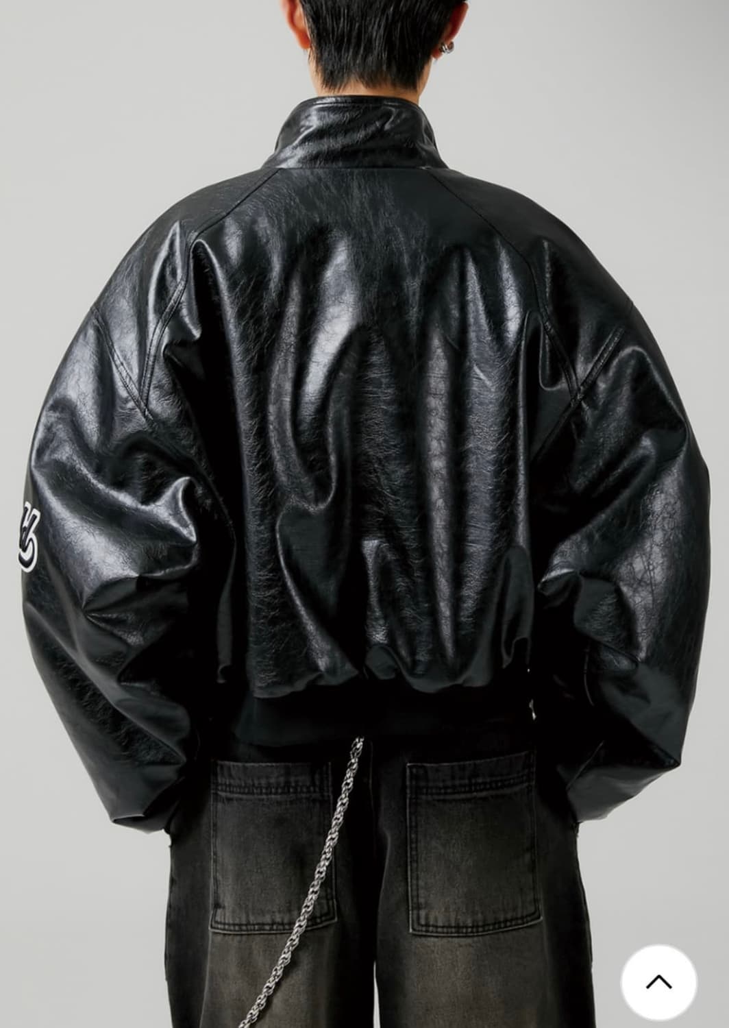 ESC studio 'Notold" 레더 블루종 블랙 상품이미지6