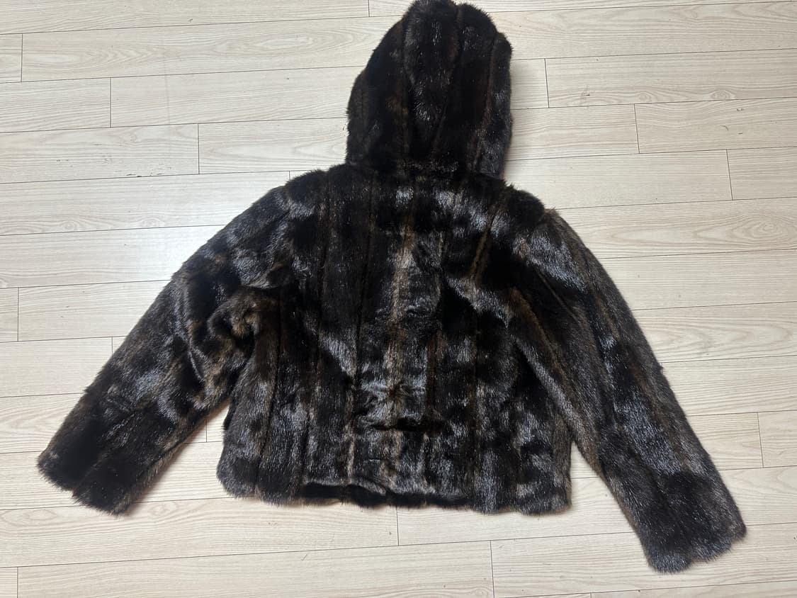 매그제이 에코퍼 페이크퍼 후드 자켓 브라운 새상품 55 상품이미지6