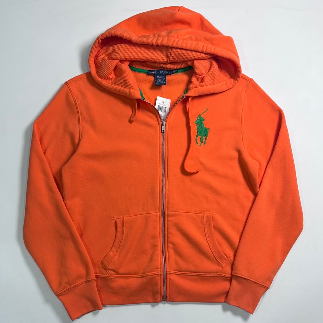 로렌 랄프로렌 오렌지 빅포니 후드집업 상품이미지1