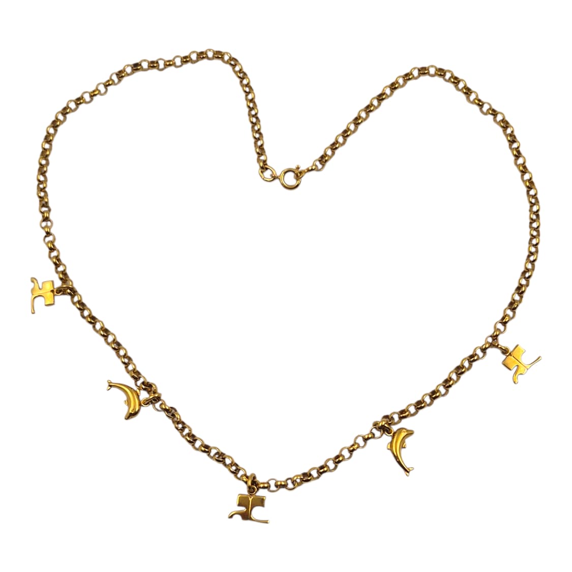 90s 꾸레쥬 스페이스 돌고래 레이어드 목걸이 상품이미지4