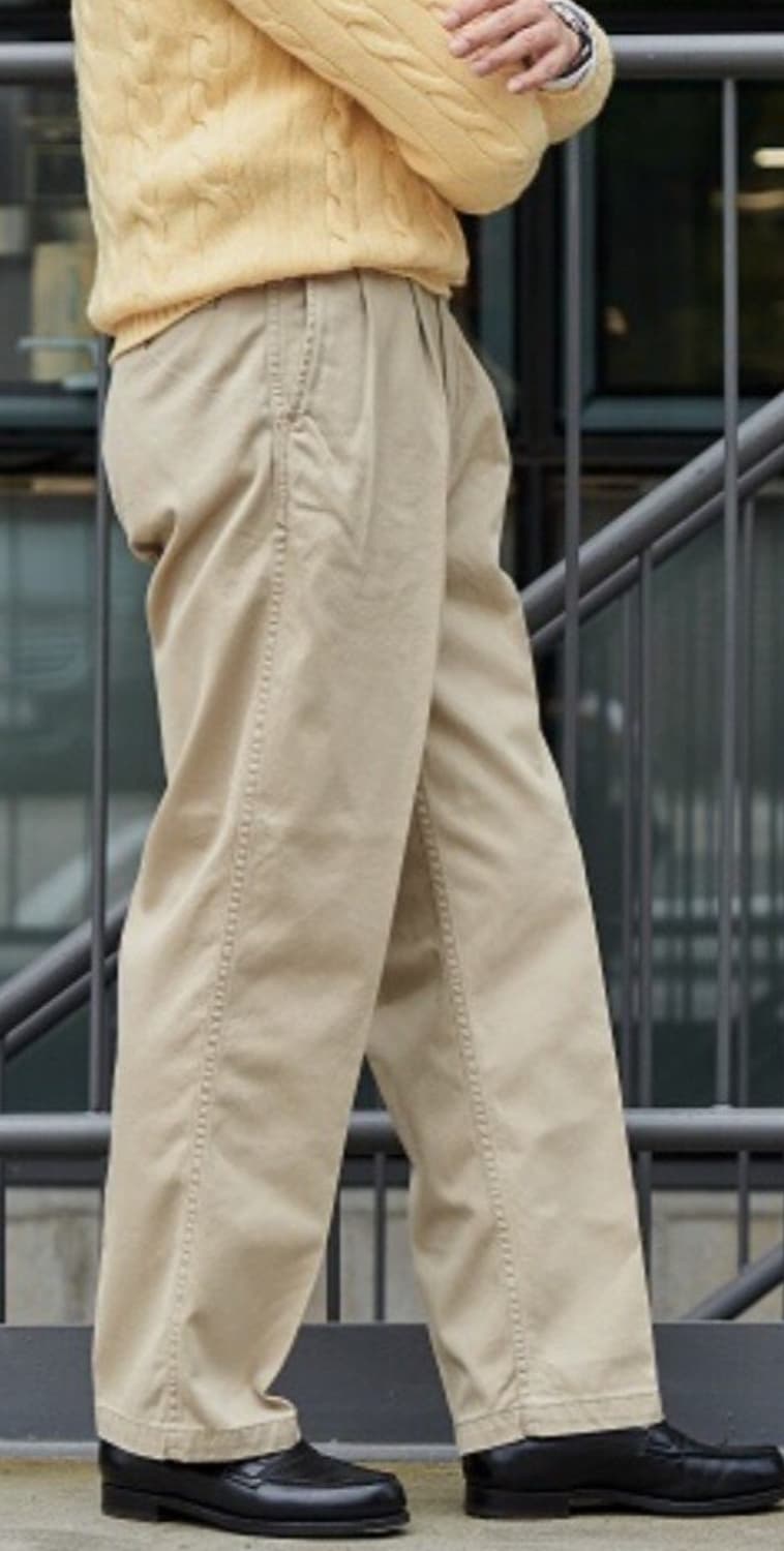 오어슬로우 투턱 와이드 치노 팬츠  카키 2 상품이미지4