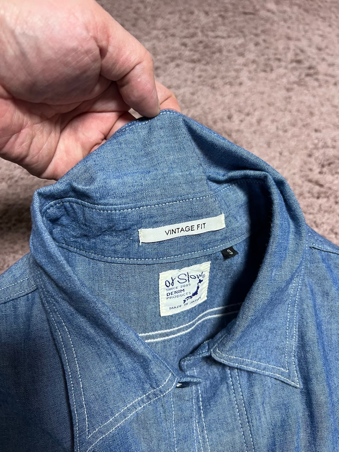 오어슬로우 빈티지핏 샴브레이 셔츠 상품이미지3