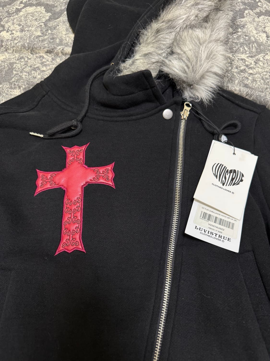 gt fur unbalance hood zip up 상품이미지5