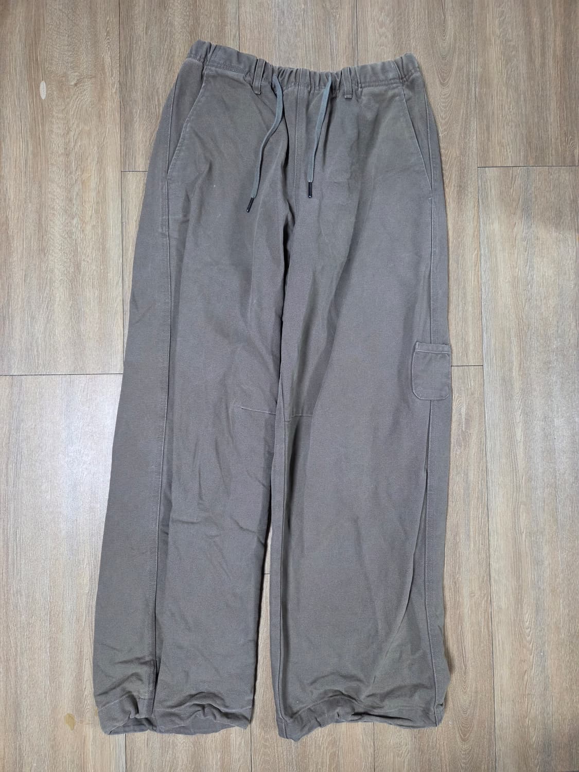 해칭룸 오버덕 팬츠 워시드 베이지 상품이미지1