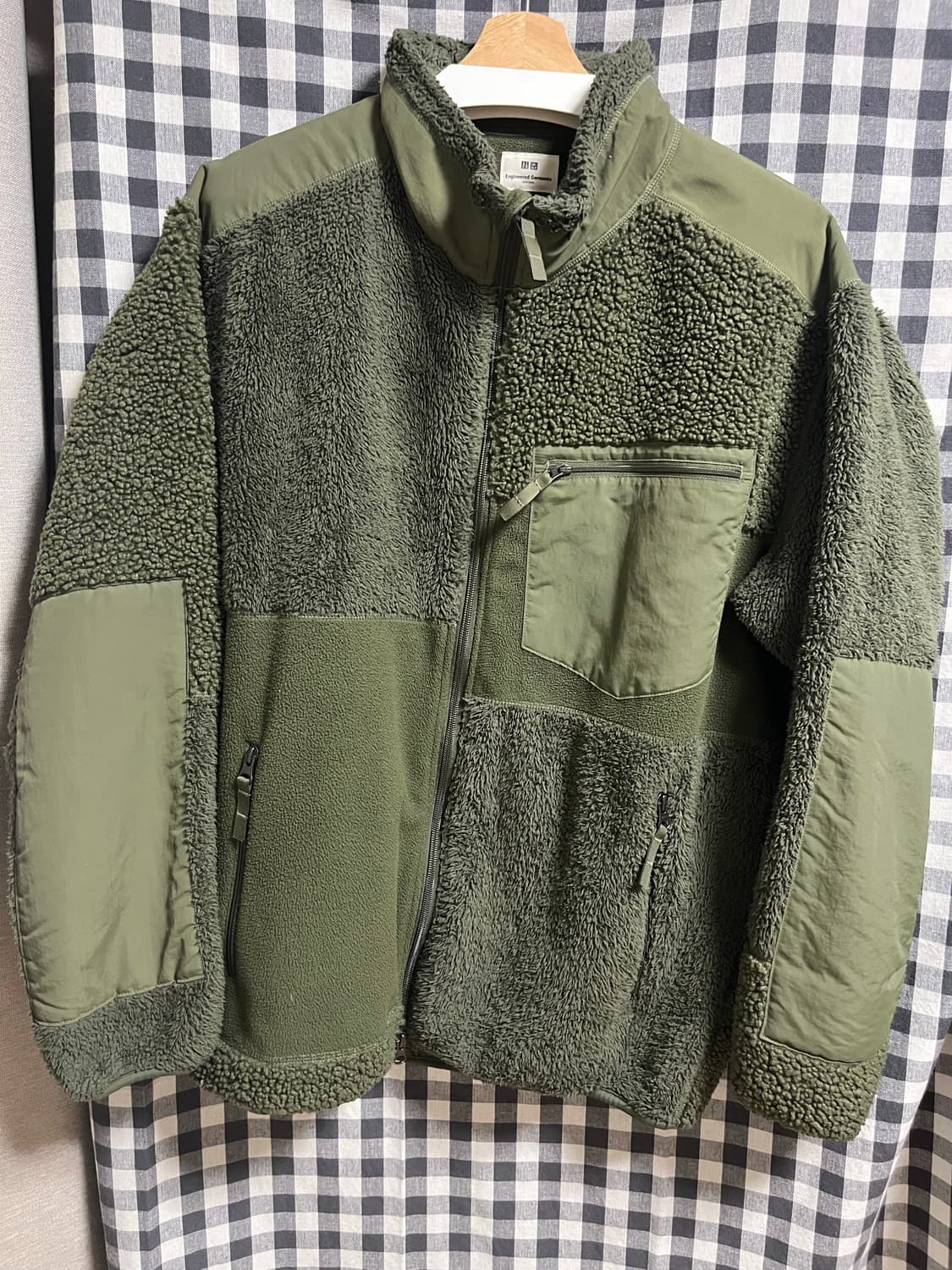 유니클로 Engineered Garments 플리스 자켓 카키 XL 상품이미지1