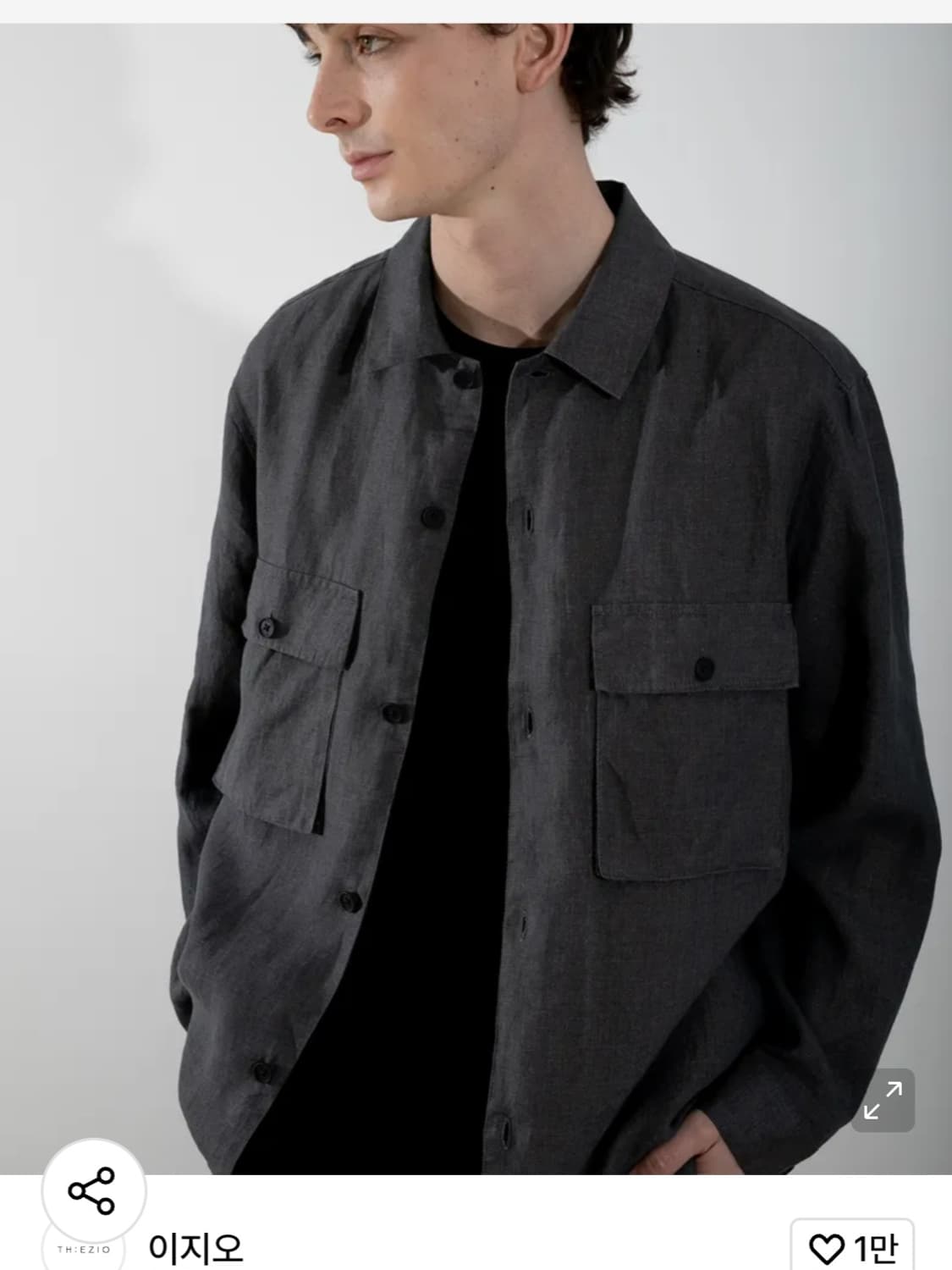 이지오 마100 셔츠형 자켓  남자100 상품이미지1