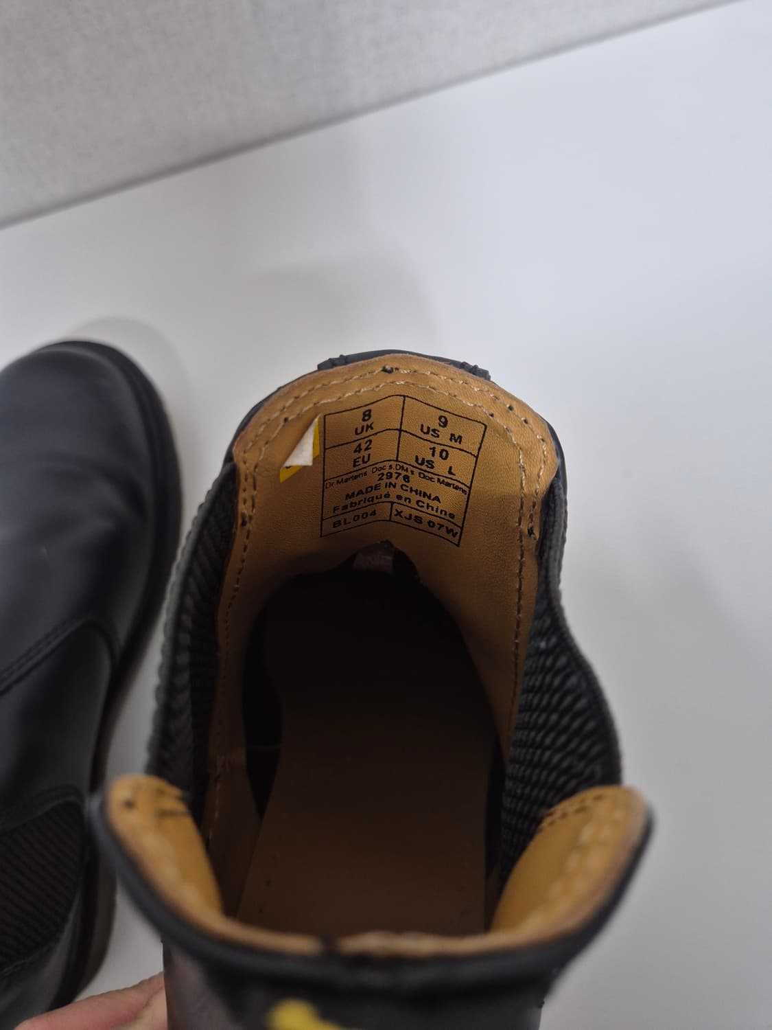 UK8 270mm 닥터마틴 2976 블랙 가죽 첼시부트 상품이미지6