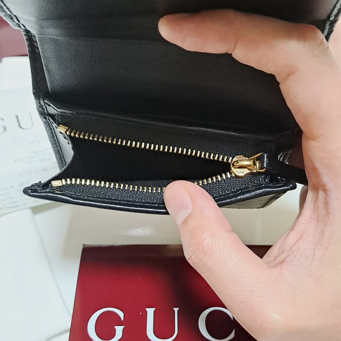 [정품/영수증풀세트] 구찌 홀스빗 지갑 (희소한 블랙 화이트 조합) 상품이미지6