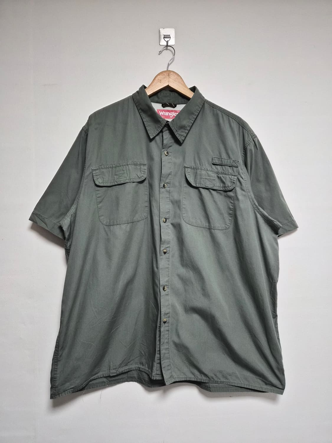 랭글러Wrangler 투포켓 반팔 워크 셔츠 2XL - S384 상품이미지1