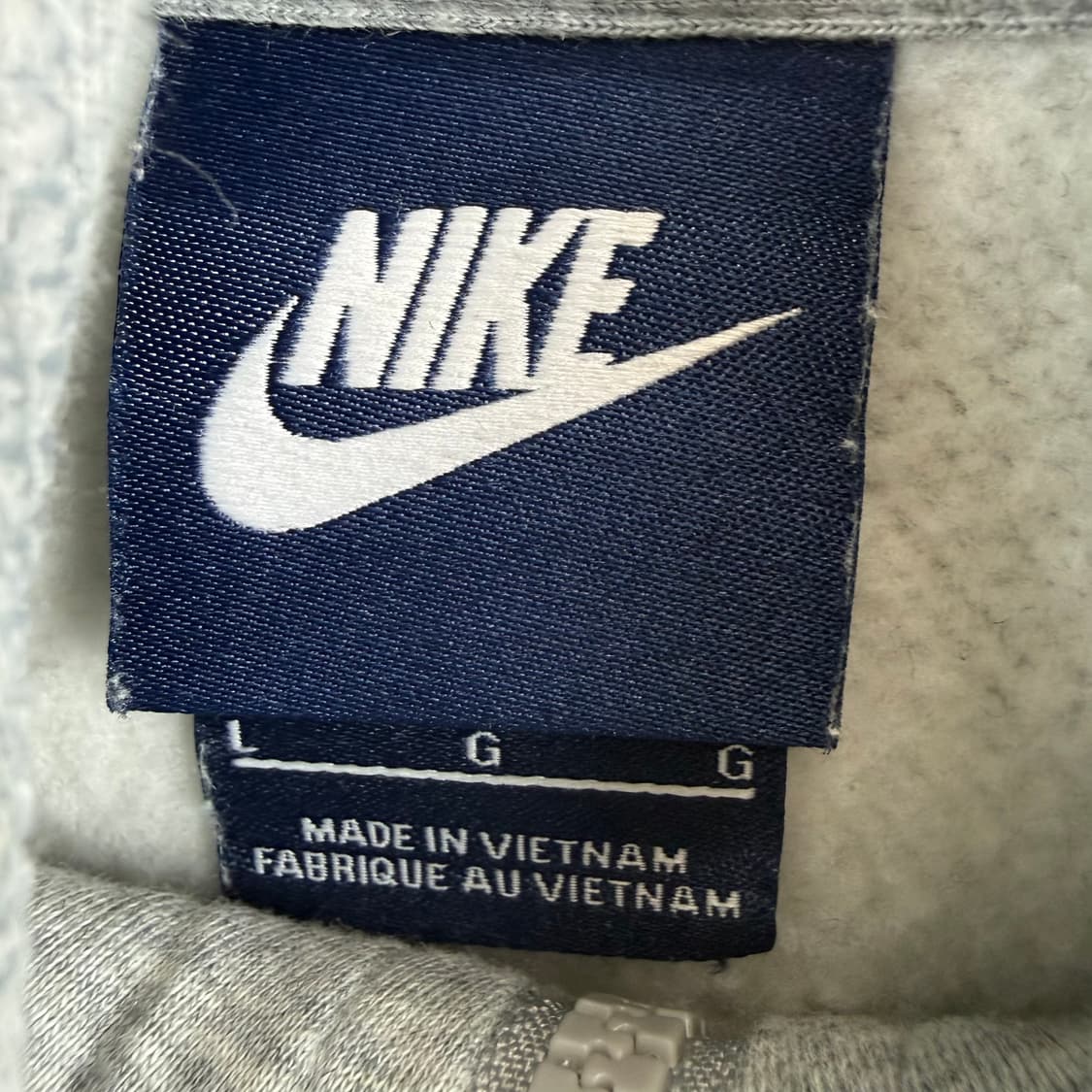 (L) 나이키 스우시 기모 후드집업 그레이 상품이미지3