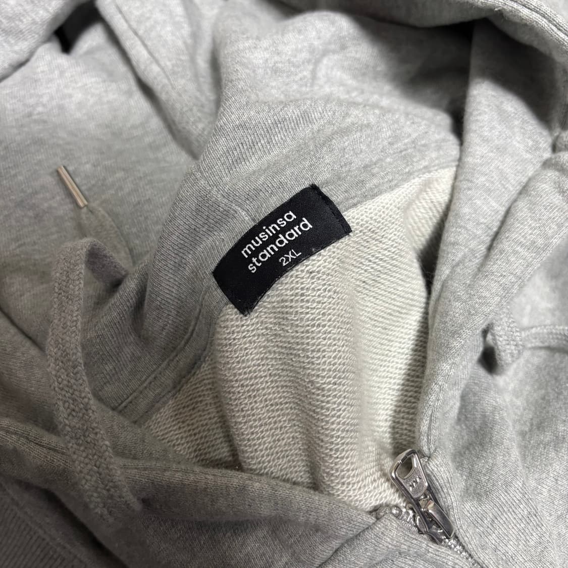XL 무신사스탠다드 무탠다드 그레이 투웨이 후드집업 상품이미지3