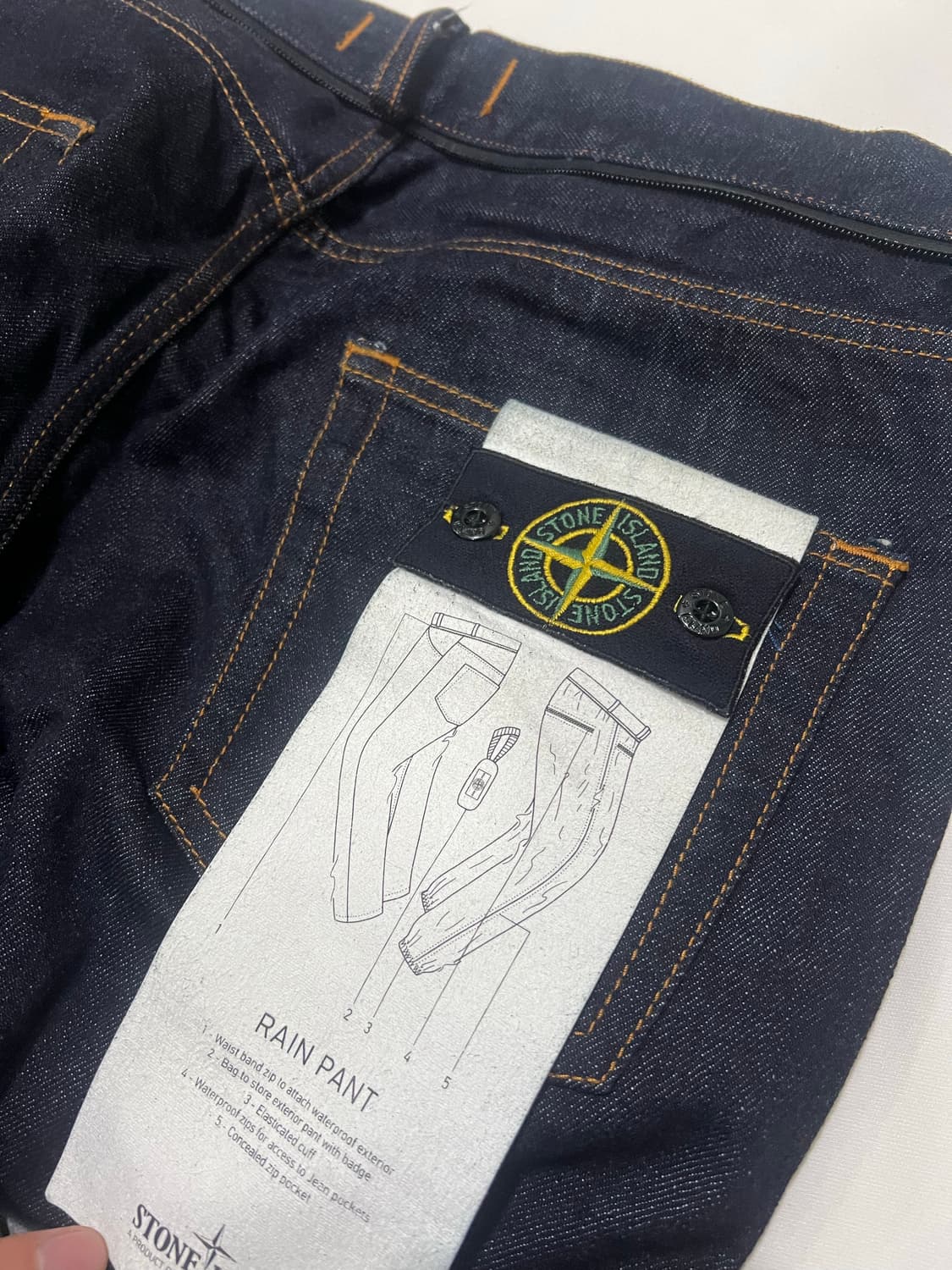 스톤아일랜드 나일론 레이어드 인디고 데님팬츠 32사이즈 상품이미지2