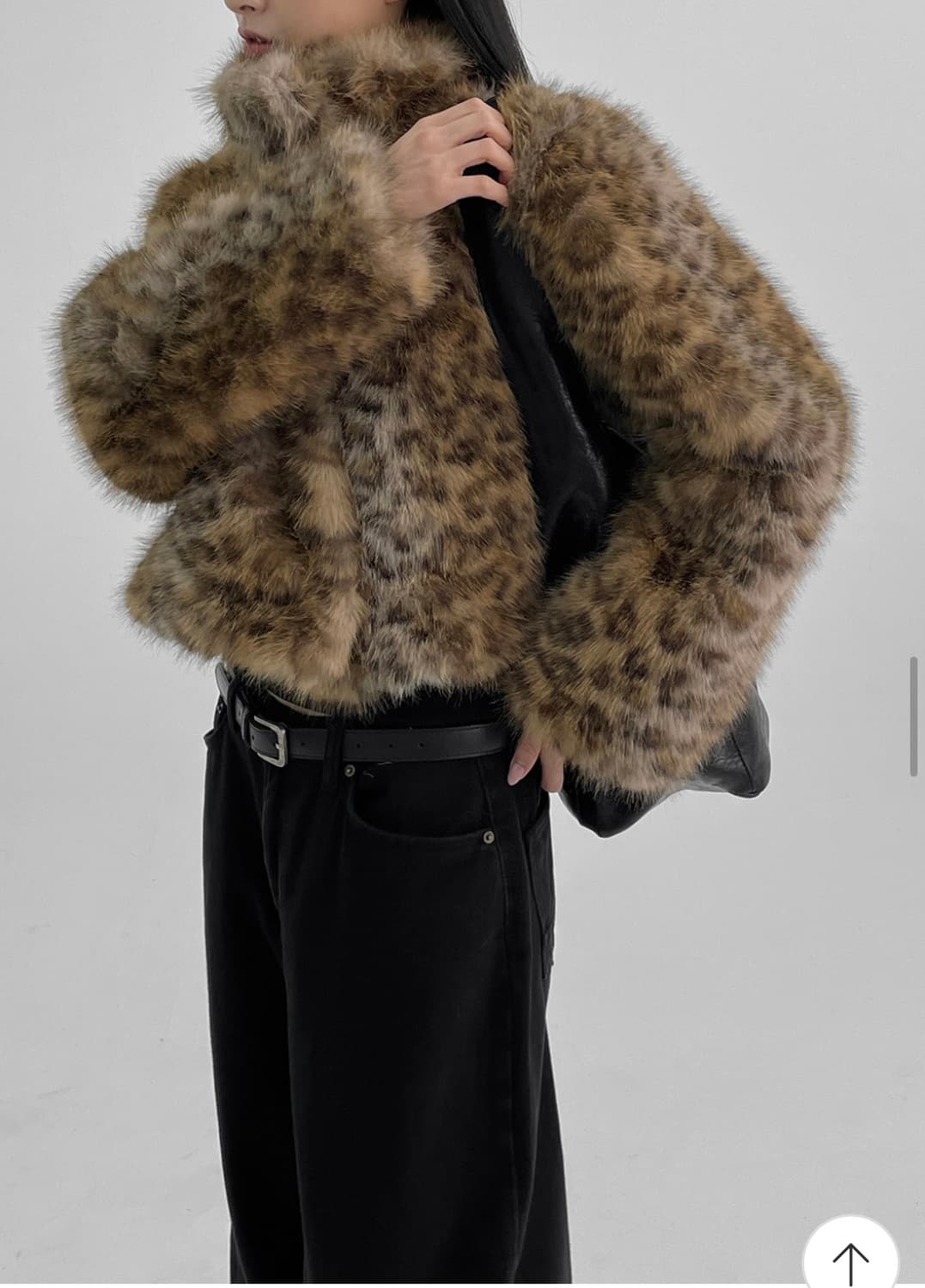 새상품) The mory park 도매택 레오파드 퍼자켓 (정가 15만원 상품이미지3