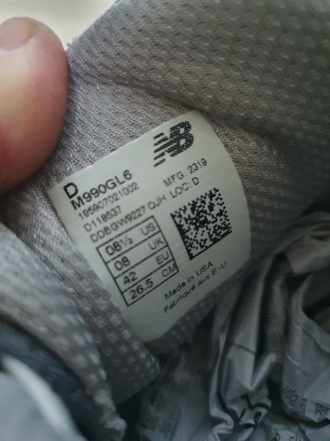 뉴발란스 990v6 그레이 운동화 265 상품이미지10