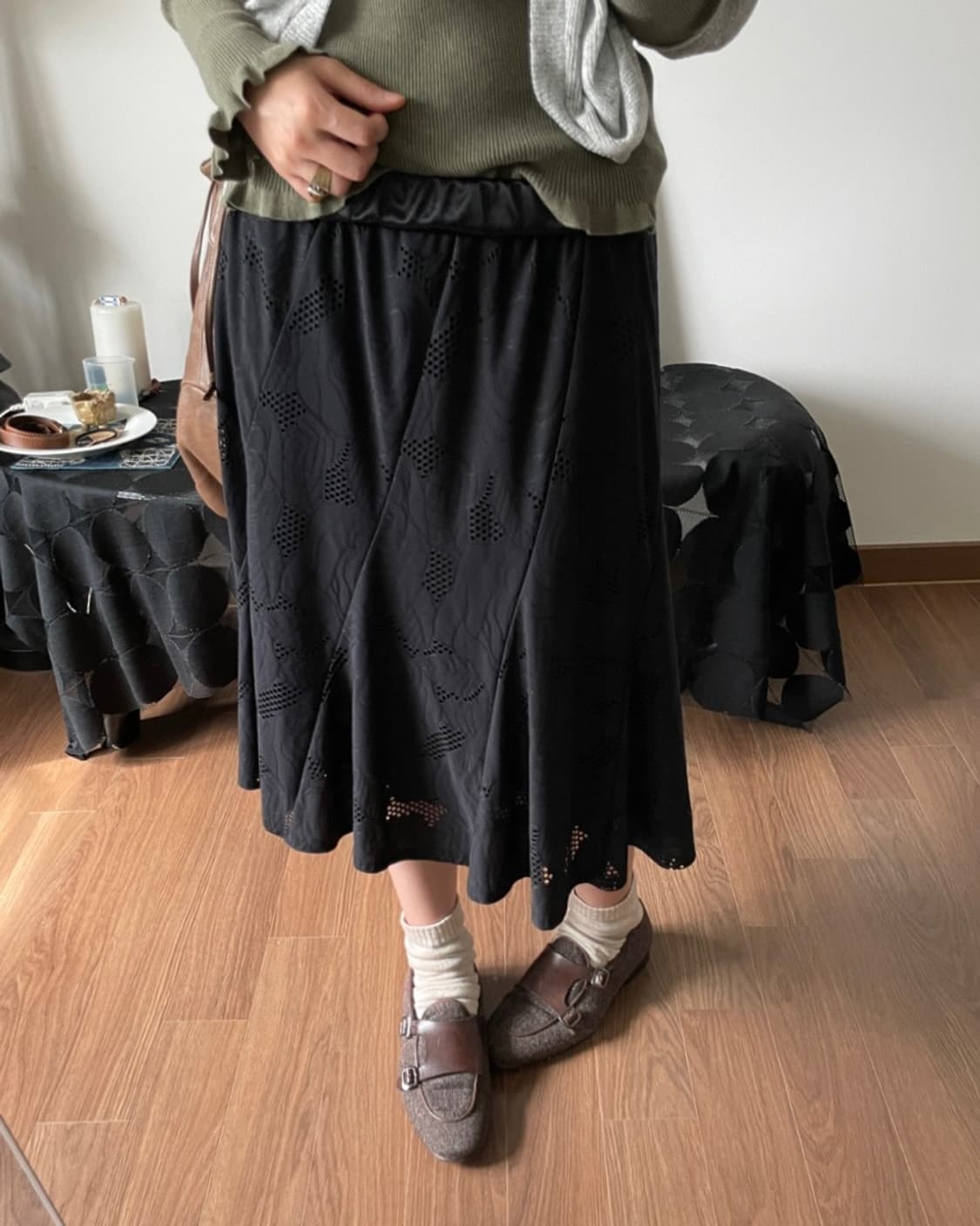 rose patterned skirt 상품이미지3