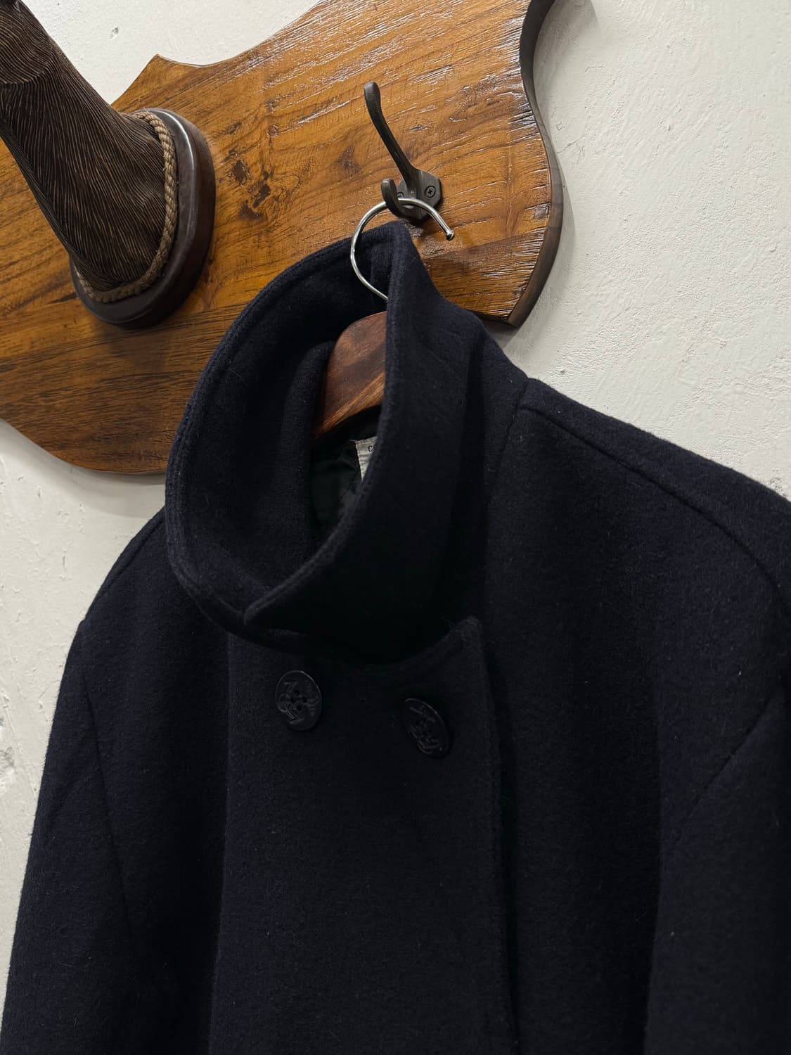 L) HOUSTON Wool Blend Pea Coat 상품이미지3