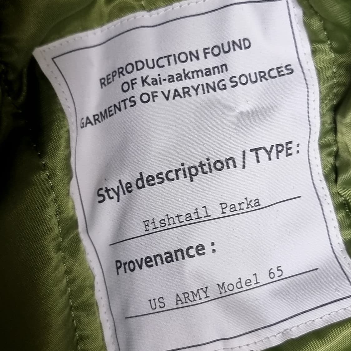 카이 아크만m65 피쉬테일 개파카(100-105) 상품이미지5