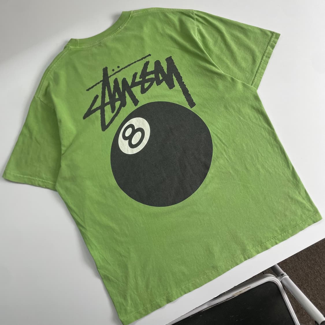 Stussy 스투시 그린 피그다이 8볼 반팔티 상품이미지4