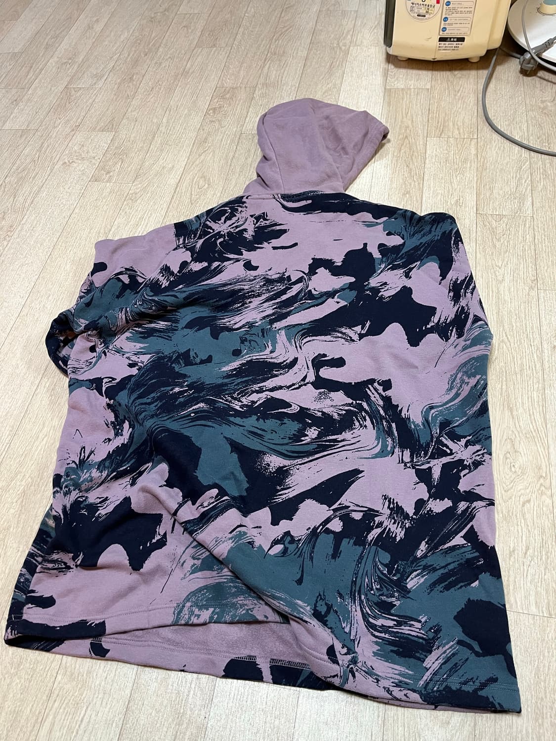 아디다스 빈티지 패턴 후드티 라벤더  상품이미지2