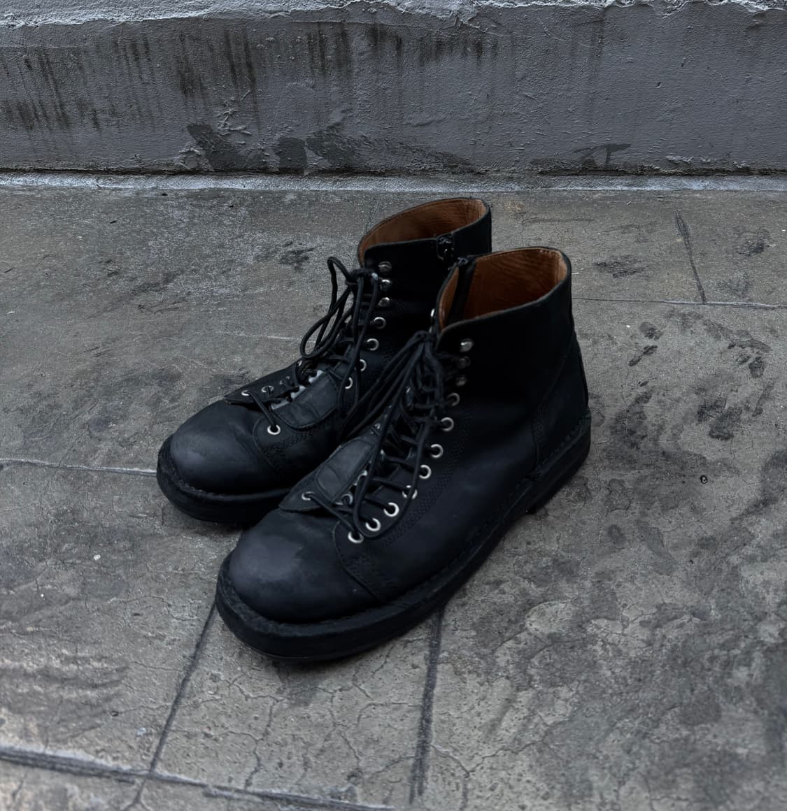 요지야마모토 뿌르옴므 매트블랙 바이커 부츠 상품이미지2