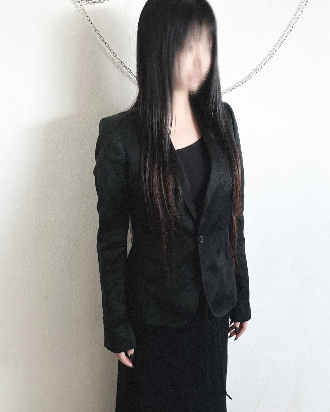 닐바렛 나이프 슬림핏 크롭 코튼 블레이져 상품이미지2