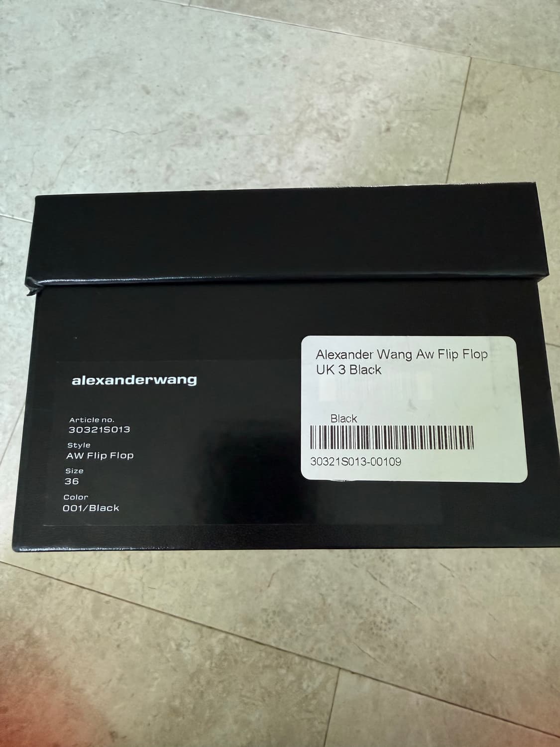 알렉산더 왕 AW 로고 플립플랍 쪼리 블랙 상품이미지4