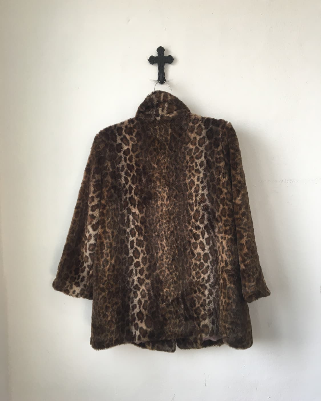 Fake fur leopard pattern jacket 상품이미지3