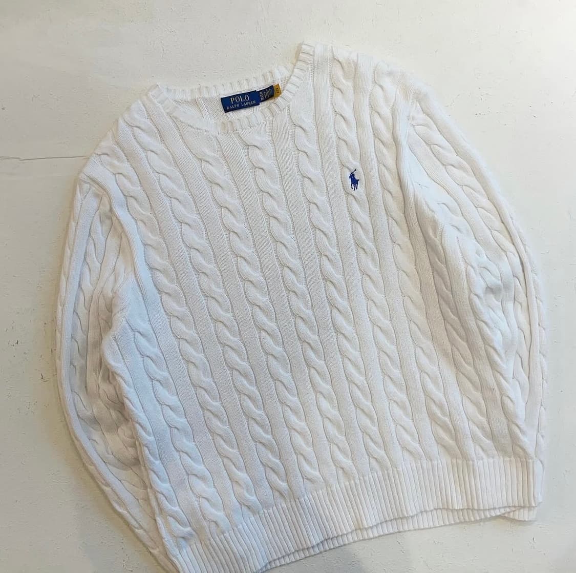 폴로랄프로렌 화이트 케이블 스웨터 상품이미지2