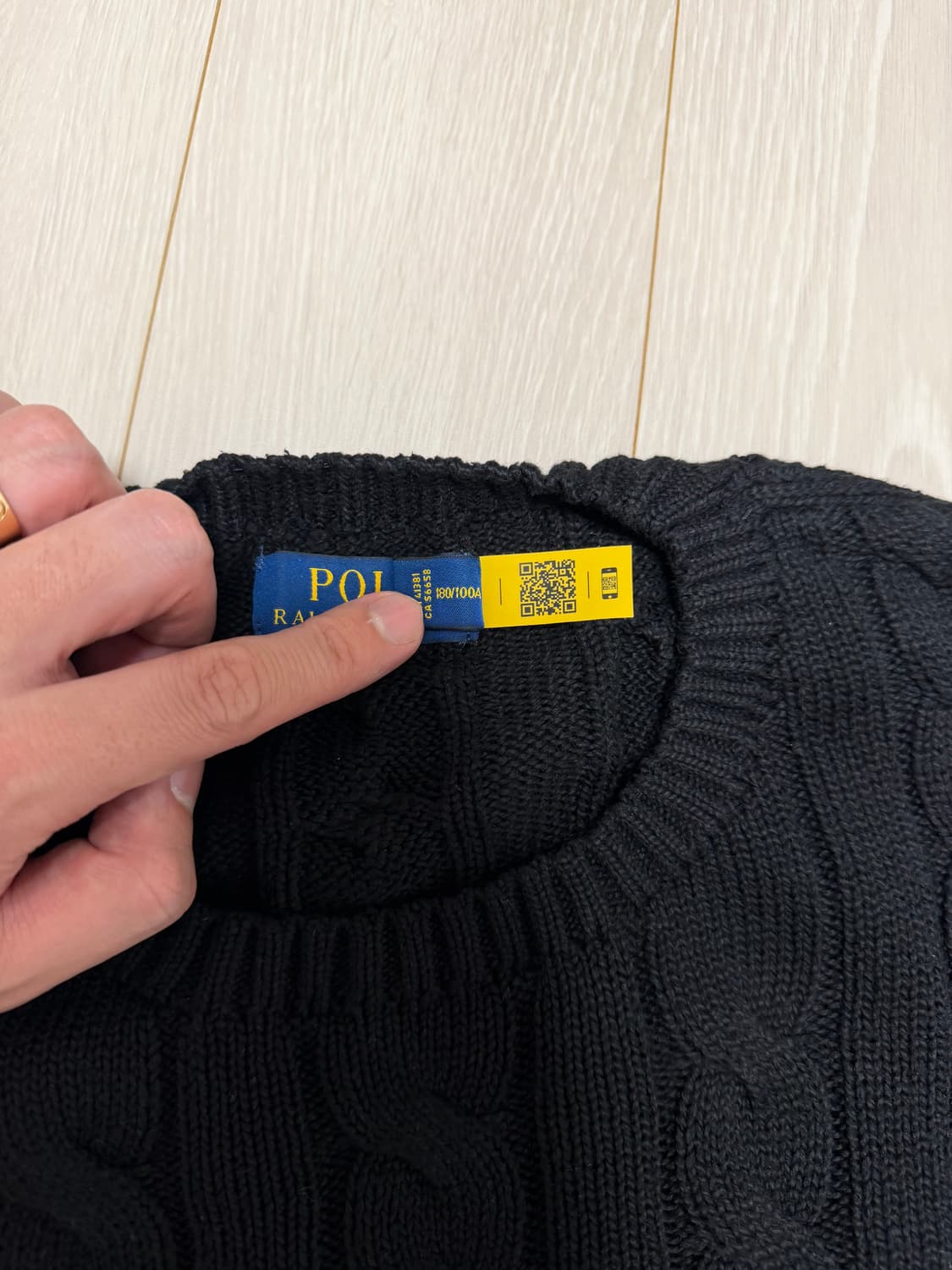 폴로 랄프로렌 케이블 니트 회색, 블랙 일괄 L 상품이미지8