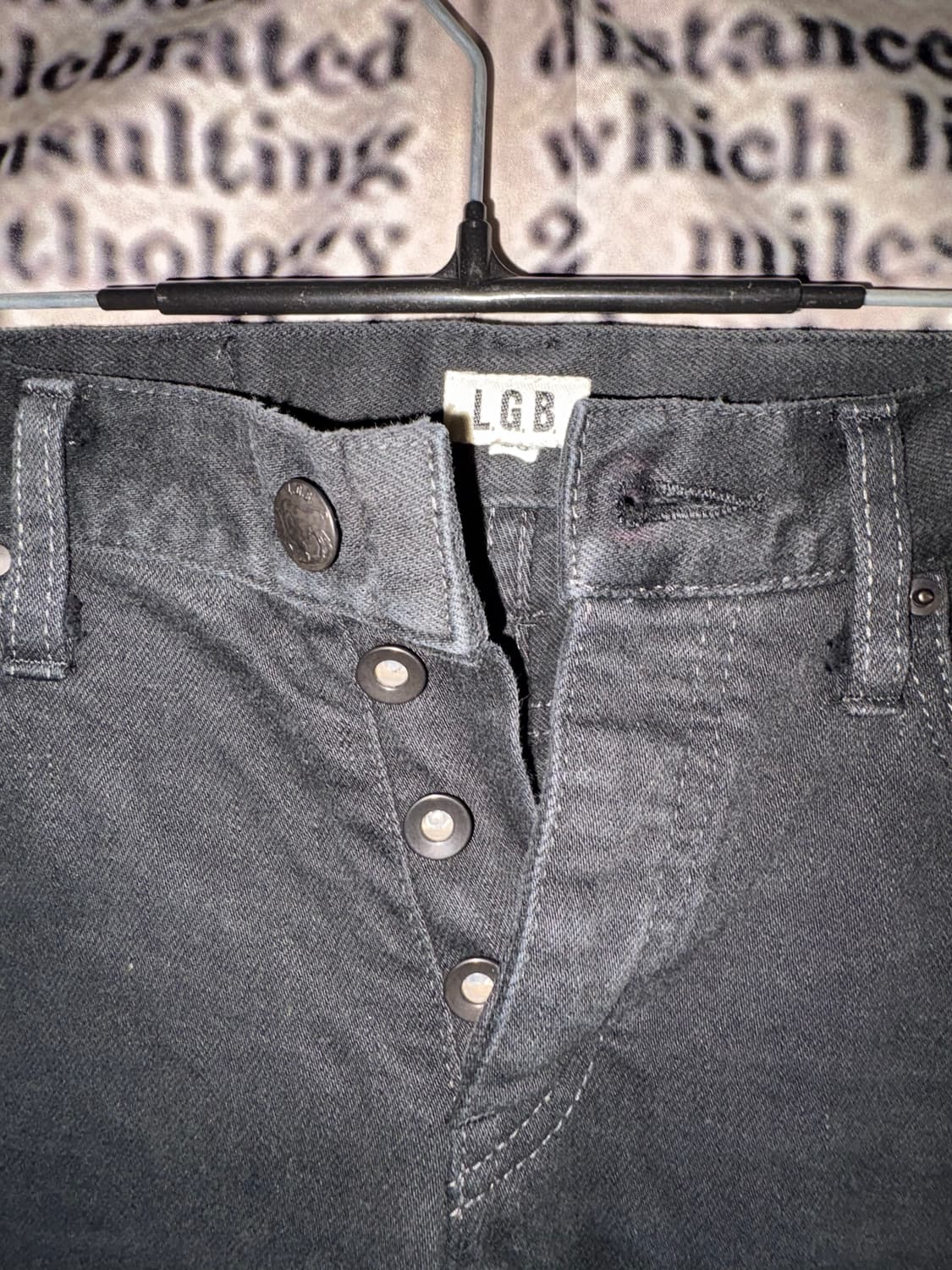 LGB Noir Quad Button Jeans 상품이미지3