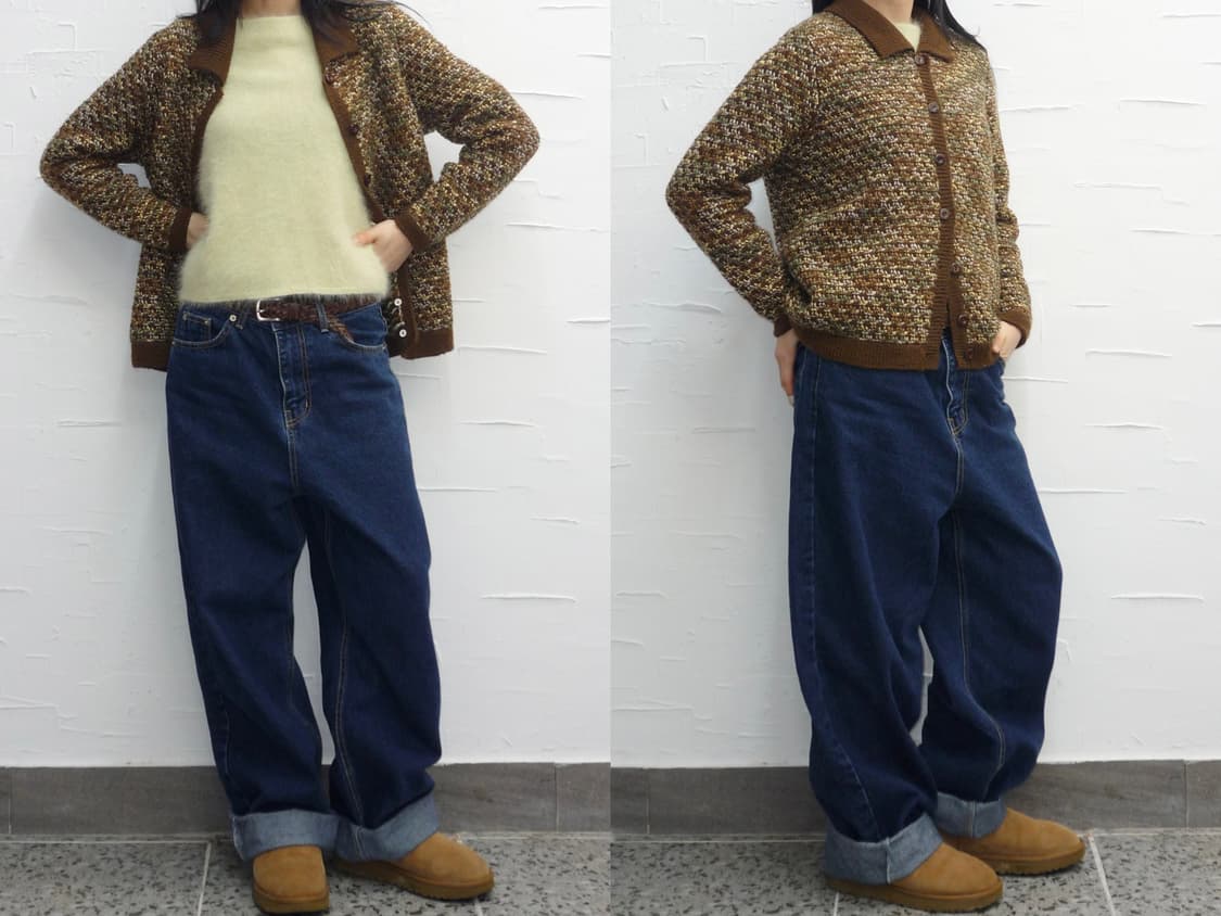 chestnut crochet cardigan 상품이미지2