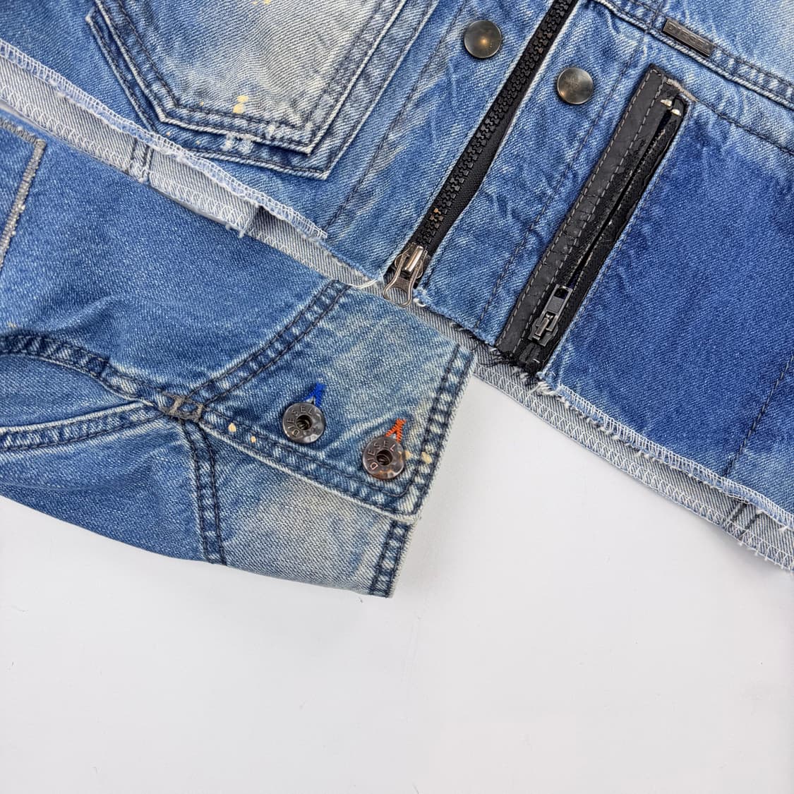 디젤 커스텀 크롭 워싱 데님 자켓 상품이미지4