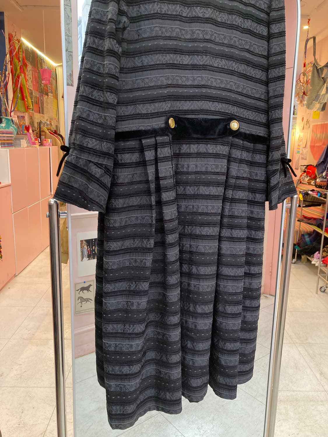 엘레강스 스트라이프 프릴 드레스 상품이미지7