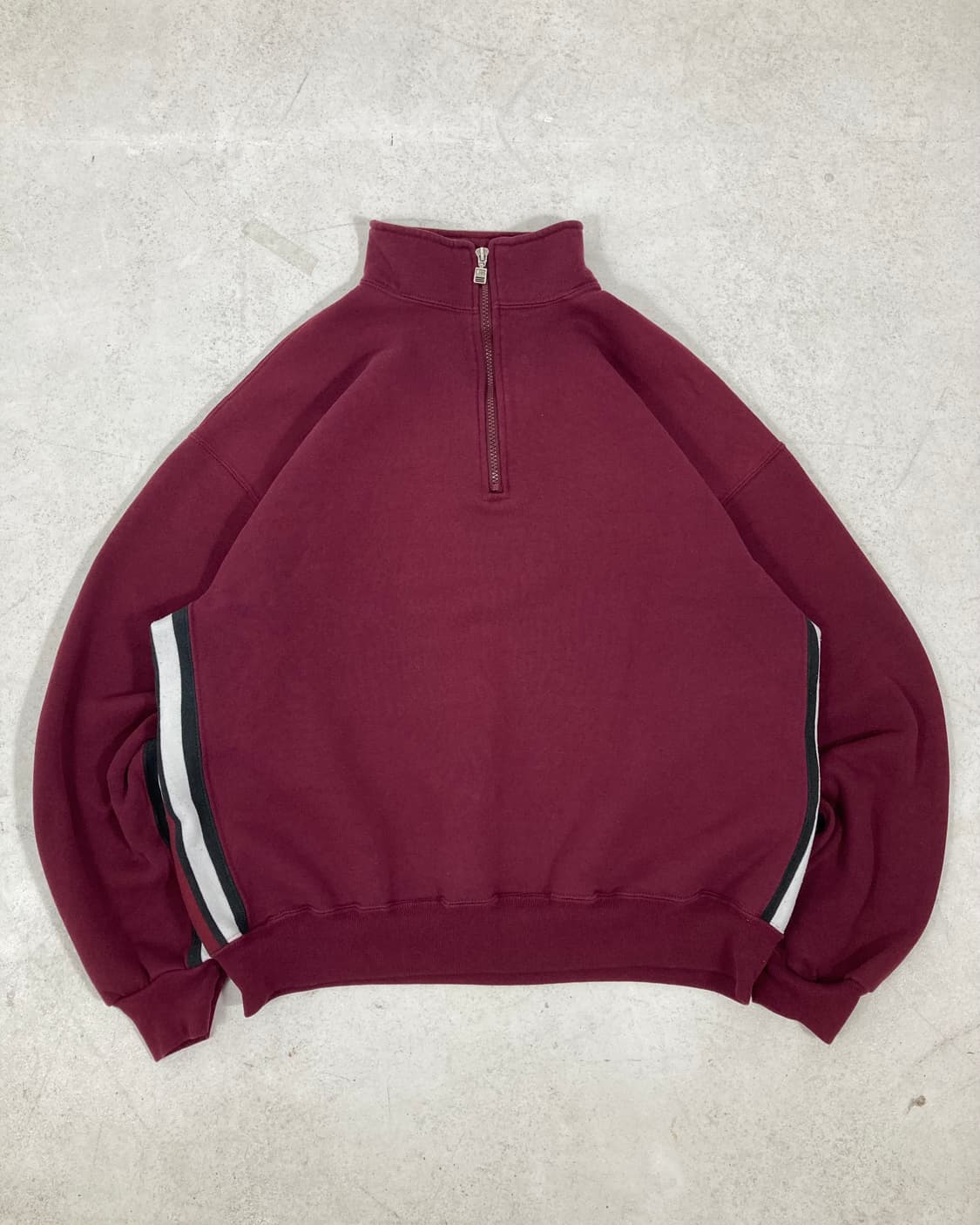 90s Russell 1/4 Sweatshirt (burgundy) 상품이미지1
