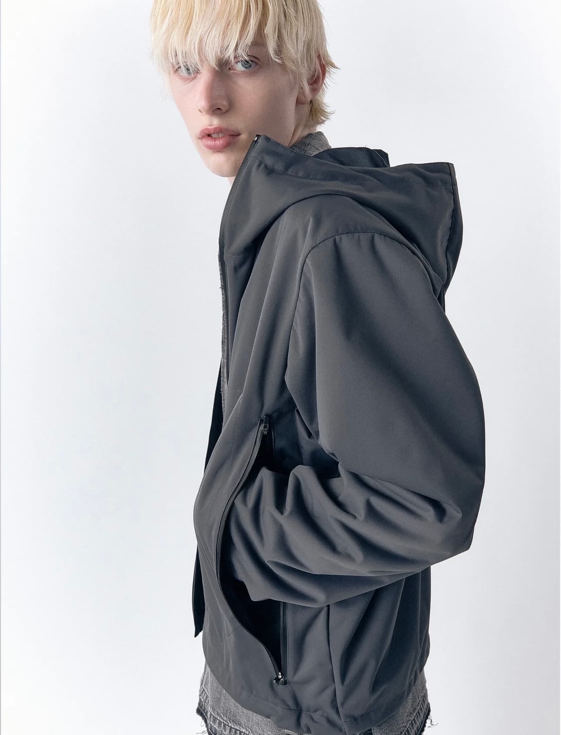 [M] vuja de arlo windbreaker 뷰자데 그레이 상품이미지1