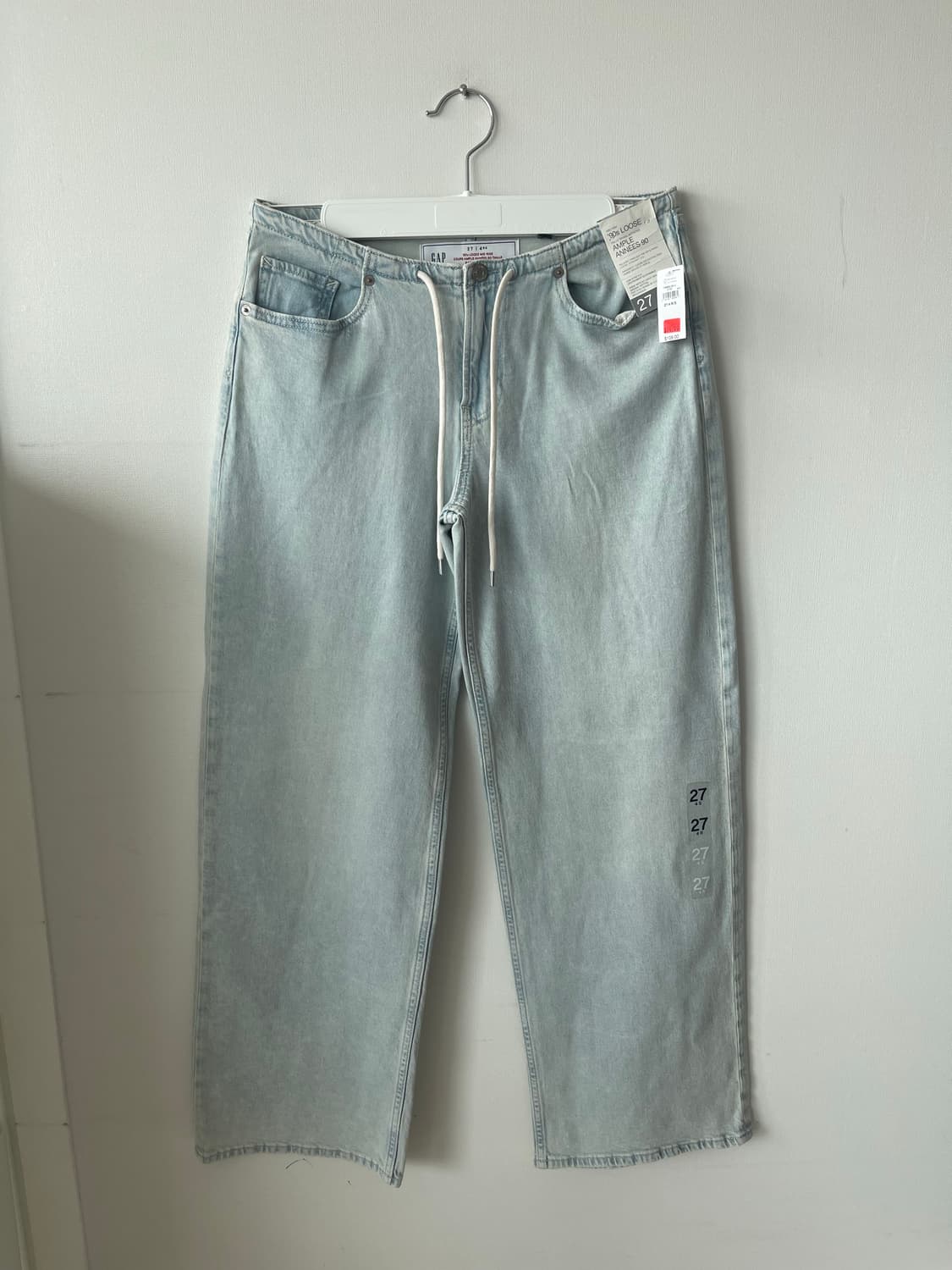 GAP 갭 청바지 27인치 스트링 배기바지 새제품 상품이미지1